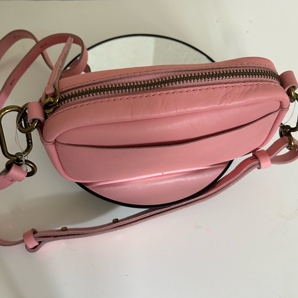 Madewell The Leather Carabiner Mini Crossbody Bag in Pink / Dried Blossom NEW - Picture 12 of 16